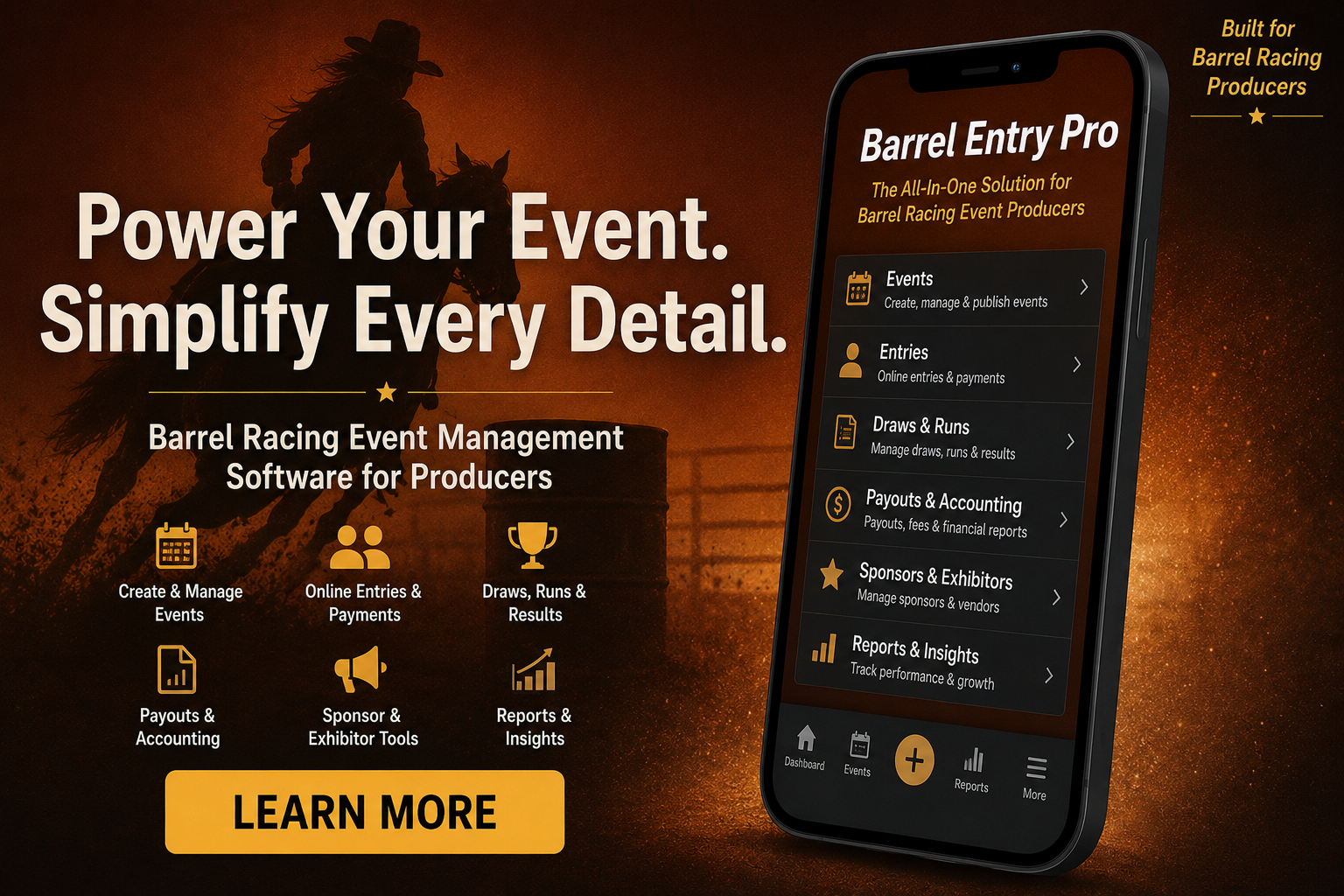 Barrel Entry Pro Test Rodeo flyer